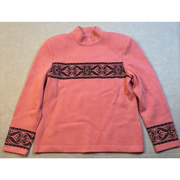 St. John Sweaters - St. John Collection Sweater Womens PS‎ Pink Zip Spring Mock Wool Blend Knit USA